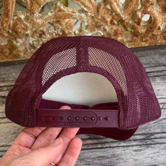 Vintage The Judds Concert Hat by OTTO Maroon and White Mesh Trucker Cap - Picture 6 of 13